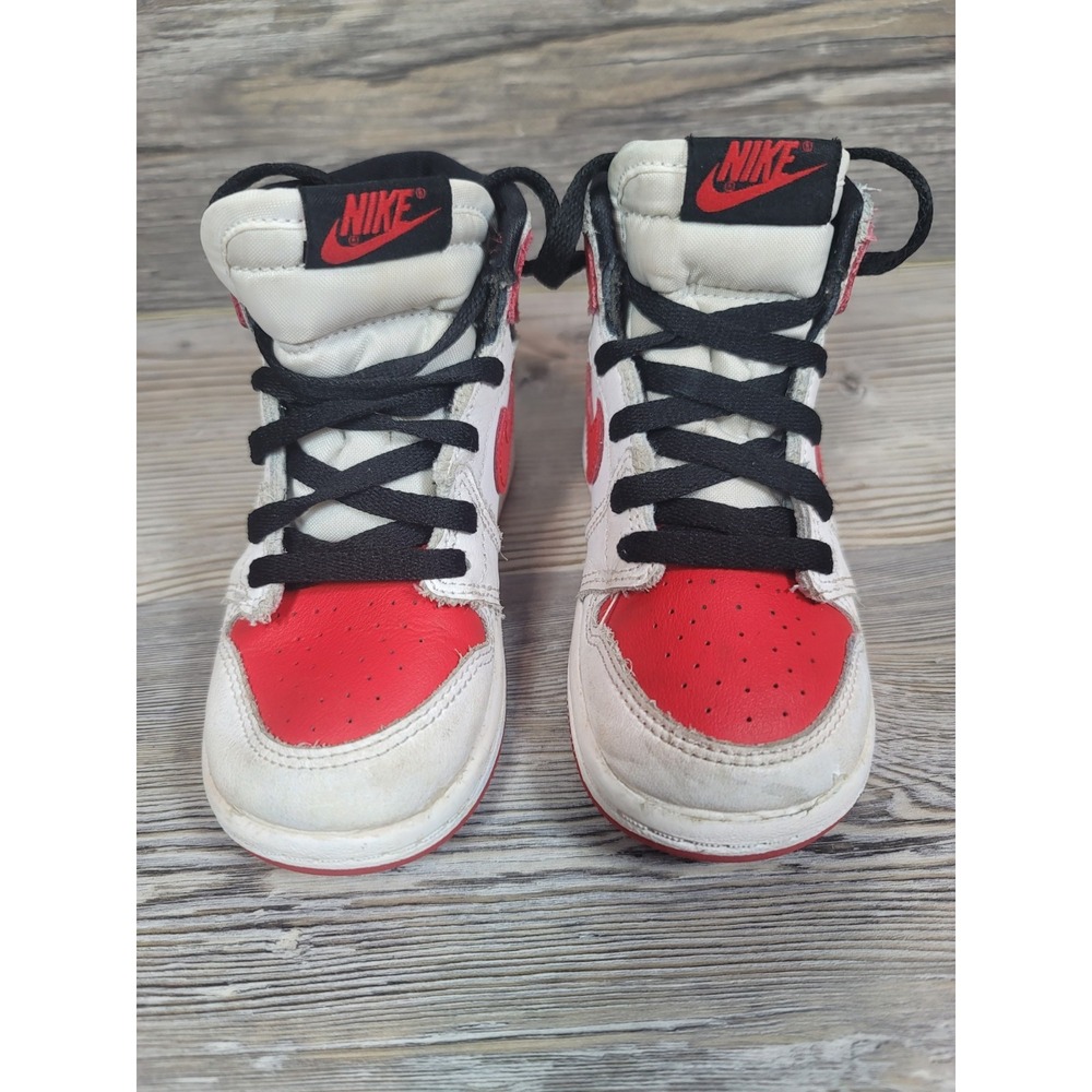 Nike Air Jordan 1 Retro high Og toddlers red black white 8C USED